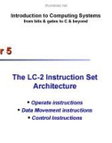 Lecture Introduction to computing systems (from bits & gates to C & beyond): Chapter 5 - Yale N. Patt, Sanjay J. Patel