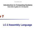 Lecture Introduction to computing systems (from bits & gates to C & beyond): Chapter 7 - Yale N. Patt, Sanjay J. Patel