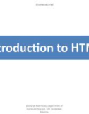 Lecture Introduction to web engineering - Lec 11: Introduction to HTML