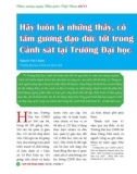 Hãy luôn là những thầy, cô điển hình về tấm gương đạo đức tốt trong đào tạo sĩ quan cảnh sát tại trường Đại học Cảnh sát nhân dân