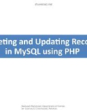 Lecture Introduction to web engineering - Lec 31: Deleting and updating records in MySQL using PHP