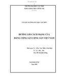 Tài liệu hướng dẫn học tập môn: Đường lối cách mạng của Đảng cộng sản cộng sản Việt Nam