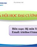 Bài giảng Xã hội học đại cương: Chương 1 - Trường ĐH Thương Mại