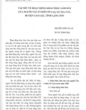 Vài nét về hoạt động khai thác lâm sản của người Tày ở thôn Pò Cại, xã Gia Cát, huyện Cao Lộc, tỉnh Lạng Sơn