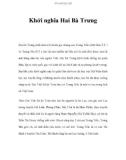 Khởi nghĩa Hai Bà Trưng