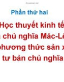 Chương IV: HỌC THUYẾT GIÁ TRỊ