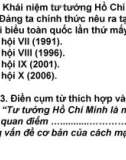 Bài giảng Tư tưởng Hồ Chí Minh: Đề kiểm tra - Lê Văn Bát