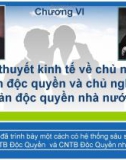 Học thuyết kinh tế về chủ nghĩa tư bản độc quyền và chủ nghĩa tư bản độc quyền nhà nước