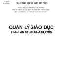 Một số vấn đề lý luận và thực tiễn về quản lý giáo dục: Phần 1