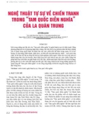 Nghệ thuật tự sự về chiến tranh trong 'Tam quốc diễn nghĩa' của La Quán Trung