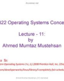 Lecture Operating system concepts - Lecture 10