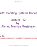 Lecture Operating system concepts - Lecture 11