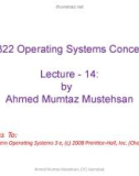 Lecture Operating system concepts - Lecture 13