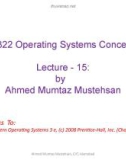 Lecture Operating system concepts - Lecture 15