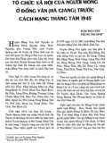 Tổ chức xã hội của người Mông ở Đồng Văn (Hà Giang) trước cách mạng tháng Tám 1945