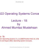 Lecture Operating system concepts - Lecture 17