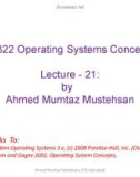 Lecture Operating system concepts - Lecture 21