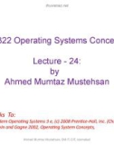 Lecture Operating system concepts - Lecture 24