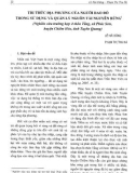 Tri thức địa phương của người Dao Đỏ trong sử dụng và quản lý nguồn tài nguyên rừng (Nghiên cứu trường hợp ở thôn Tầng, xã Phúc Sơn, huyện Chiêm Hóa, tỉnh Tuyên Quang)