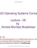 Lecture Operating system concepts - Lecture 28