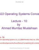 Lecture Operating system concepts - Lecture 9