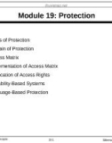 Lecture Operating system concepts - Module 19: Protection