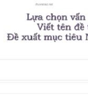 Đề tài: Mục tiêu nghiên cứu