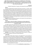 Một số giải pháp nhằm nâng cao hiệu quả ứng dụng công nghệ thông tin trong quản lý đào tạo tại phân hiệu trường Đại học Tài nguyên và Môi trường Hà Nội tại tỉnh Thanh Hóa