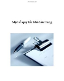 Một số quy tắc khi dàn trang