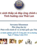 Báo cáo Mức sinh thấp và đáp ứng chính sách - Tình huống của Thái Lan - Suwanee Khamman