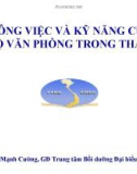 Bài giảng Công việc và kỹ năng của cán bộ văn phòng trong tham vấn