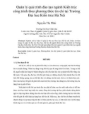 Quản lý quá trình đào tạo ngành Kiến trúc công trình theo phương thức tín chỉ tại Trường Đại học Kiến trúc Hà Nội