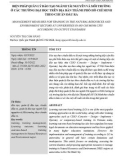 Biện pháp quản lý đào tạo ngành Tài nguyên và môi trường ở các trường đại học trên địa bàn Thành phố Hồ Chí Minh theo chuẩn đầu ra