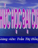 BÀI GIẢNG TỔ CHỨC HỌC ĐẠI CƯƠNG