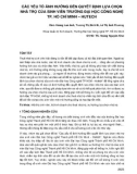 Các yếu tố ảnh hưởng đến quyết định lựa chọn nhà trọ của sinh viên trường Đại học Công nghệ TP. Hồ Chí Hinh – HUTECH