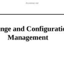 Lecture Principles of network and system administration: Change and Configuration Management