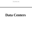 Lecture Principles of network and system administration: Data Centers