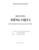 Bài giảng tiếng Việt 1 - ĐH Phạm Văn Đồng