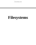 Lecture Principles of network and system administration: Filesystems