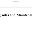 Lecture Principles of network and system administration: Upgrades and Maintenance