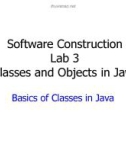 Lecture Software construction - Lab 3: Classes and objects in java