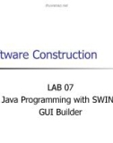 Lecture Software construction - Lab 7: Java programming with SWING GUI builder