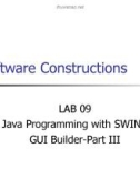 Lecture Software construction - Lab 9: Java programming with SWING GUI Builder - Part III