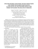 English idioms containing human-body parts and their Vietnamese equivalents: A case study of two English novels and their Vietnamese translation versions