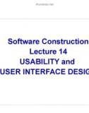 Lecture Software construction - Lecture 14: Usability and user interface design