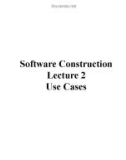 Lecture Software construction - Lecture 2: Use cases