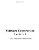 Lecture Software construction - Lecture 8: Java implementation