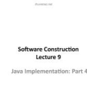 Lecture Software construction - Lecture 9: Java implementation - Part 4