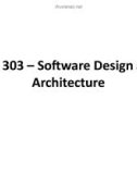 Lecture Software design and architecture – Chapter 1