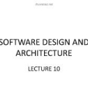 LectureSoftware design and architecture – Chapter 10